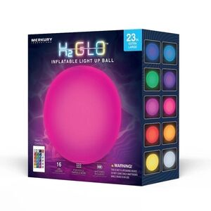 H2GLO 23.6 Inch Inflatable Multi Light Up Ball